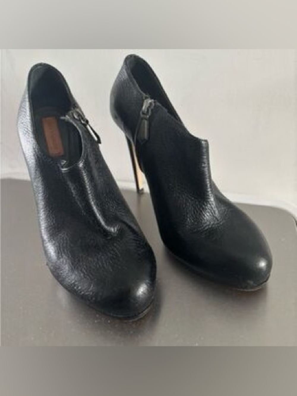 Reed Krakoff High Heel Black Leather Bootie